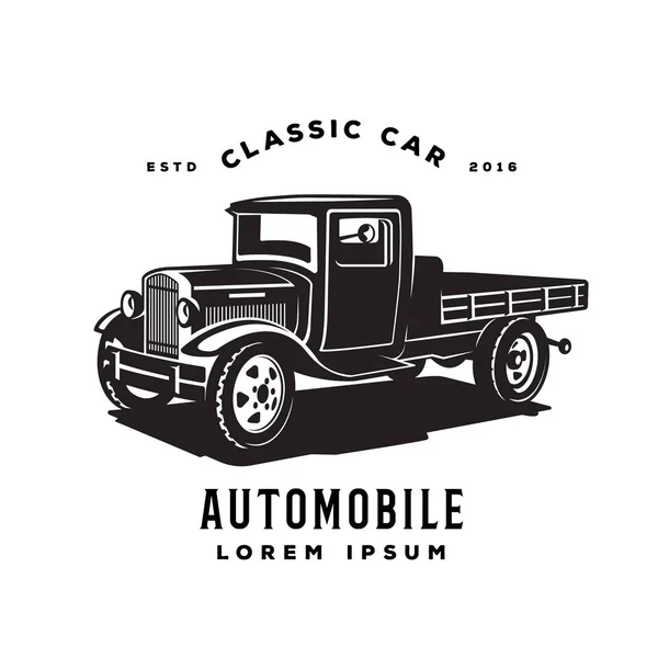Camion classique vintage isolé — Image vectorielle