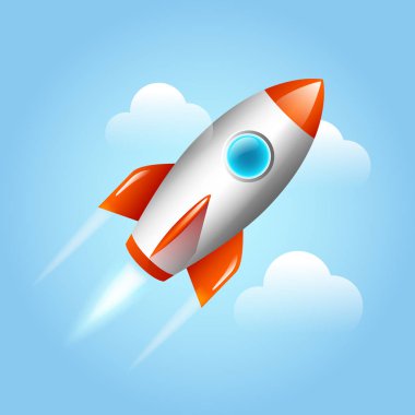 Uzay Uzay gemisi fırlatma uçan