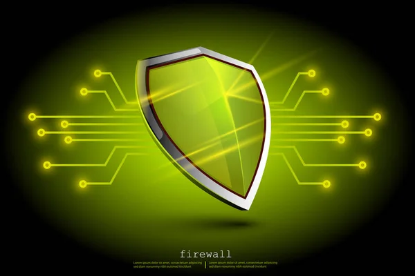 Güvenlik Duvarı kalkan vektör çizim