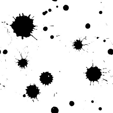 Siyah Lekeli Beyaz Kusursuz Desen