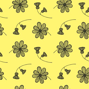 Vektörde Çizilmiş Renklerle Kusursuz Desen