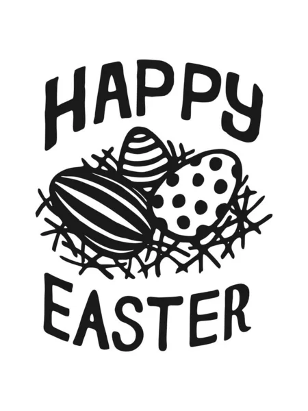 Beautiful Handwritten Inscription Easter Vector — 스톡 벡터