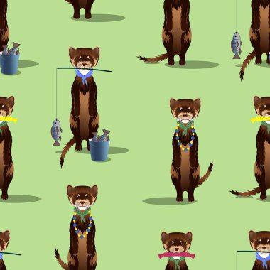 PATTERN WITH  FERRETS