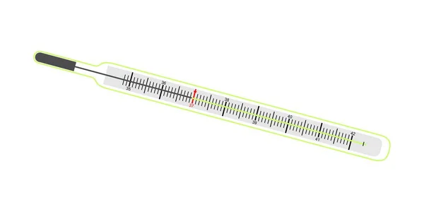 矢量中白色背景的汞温度计 — 图库矢量图片