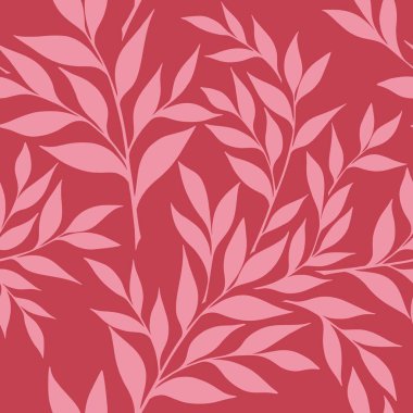 VECTOR 'DA Pembe bir zeminde RUSKUS Sprigs' le kusursuz bir patern.