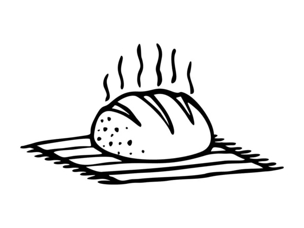 Hot Bread White Background Vector — Stockový vektor