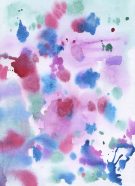 WATERCOLOR MULTI Kağıtların üzerindeki boya lekeleri