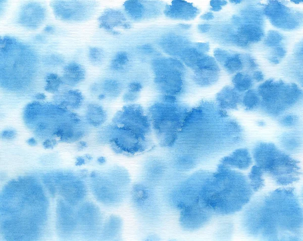Splashed Watercolors Blue Paint White Paper — Stock Photo, Image