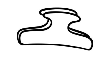 VECTOR 'daki beyaz bir sırt çantasındaki saçlar için yaylı bir tel saç.