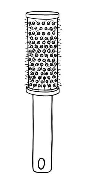 Doodle Hairbrush Drawn Auf Einem Weißen Hintergrund Vektor — Stockvektor