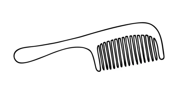 Doodle Hairbrush Vector Fehér Háttéretén — Stock Vector