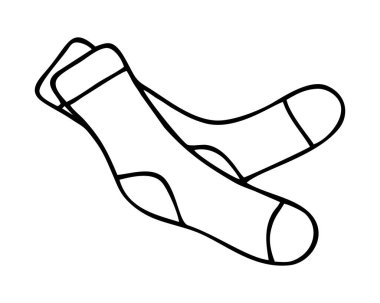 VECTOR 'daki beyaz bir arka zemine bağlanmış çoraplar.