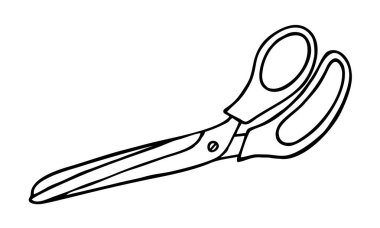 VECTOR 'DA BİR BEYAZ Zemininde Terzinin Makasları