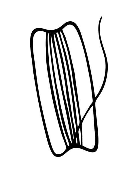 ベクトルの白い背景に刺繍の糸 — ストックベクタ