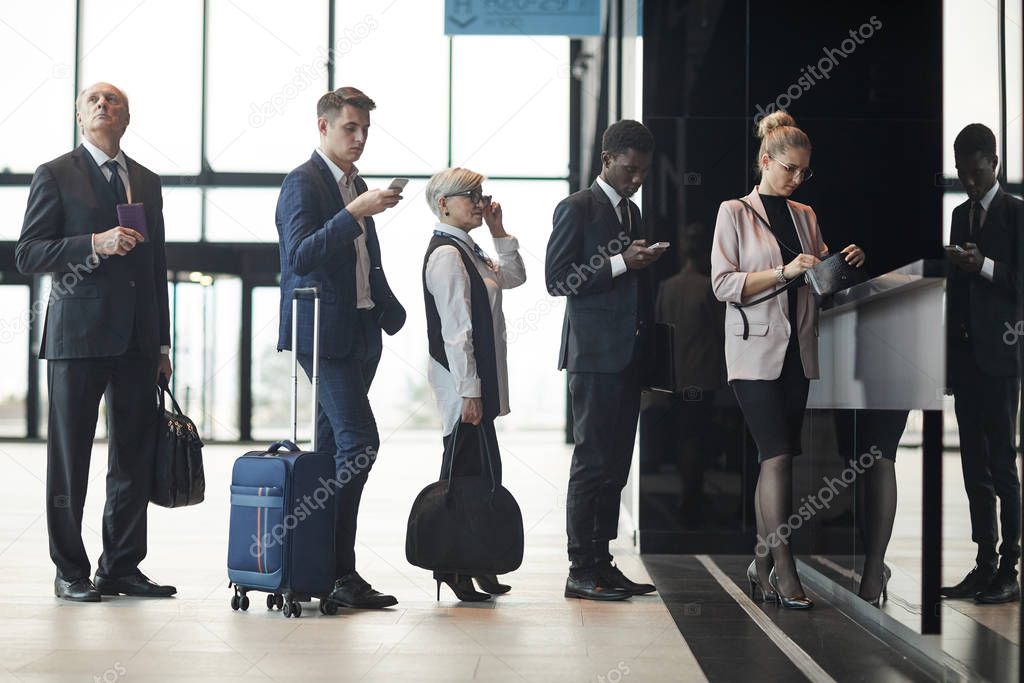 Business people travelling