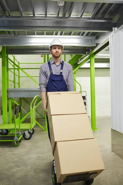 Loader loading the boxes — Stock Photo, Image