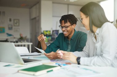Business coworkers working with documents