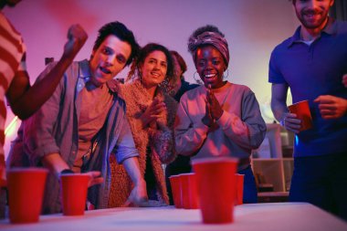 People excited of playing game