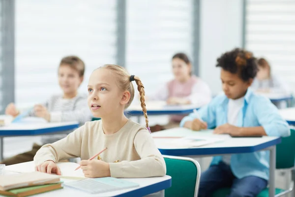 Blond Girl At School — Stock Photo, Image