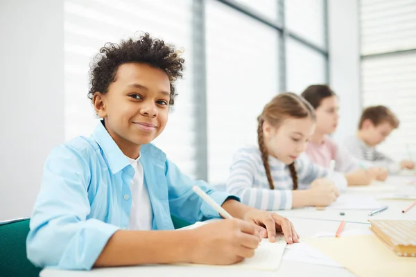 Boy With Classmates During Lesson — ストック写真