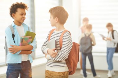 Two Boys Chatting During Break