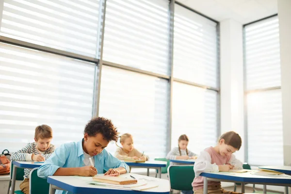 Estudiantes trabajando en la lección — Foto de Stock