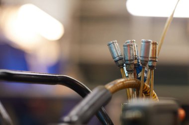 Spark Plug Cables Close Up