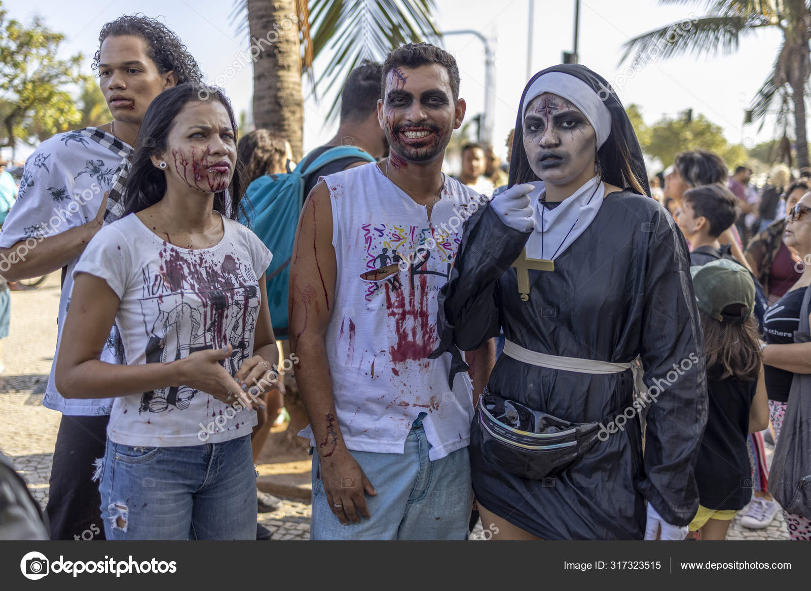 Rio Janeiro Brazil November 2019 Halloween Walk Zombies Day Dead