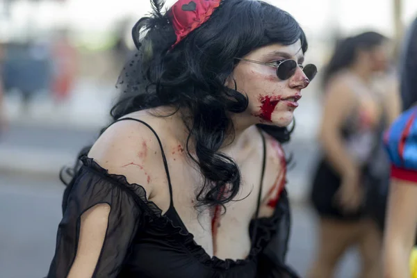 Rio Janeiro Brazílie Listopadu 2019 Halloween Procházka Zombie Den Mrtvých — Stock fotografie