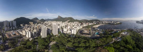 Vista Panorámica Río Janeiro Con Paisaje Urbano Botafogo Bahía Guanabara — Foto de Stock