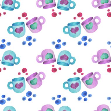 Kalpler siyah bir arka plan deseni.