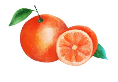 Yapraklı portakal resmi.