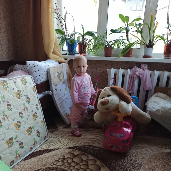 Little Baby Girl Posing at Home — Stock Photo, Image