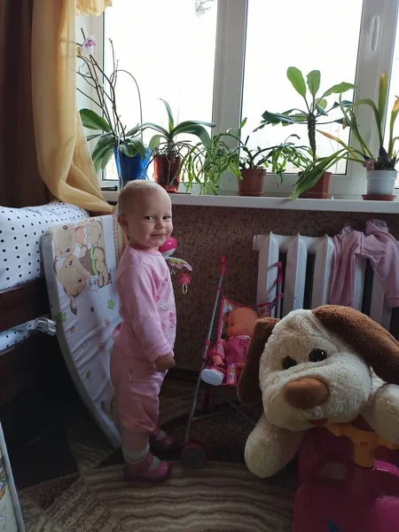 Little Baby Girl Posing at Home — Stock Photo, Image