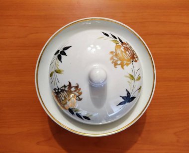 Sugar Bowl'dan ahşap arka plan üzerinde