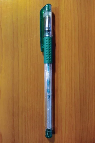 Зелена Кольорова Ручка Дерев Яному Фоні — стокове фото