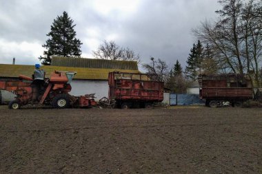 Bahar mevsiminde kırsal kesimde çiftlikte hasat.