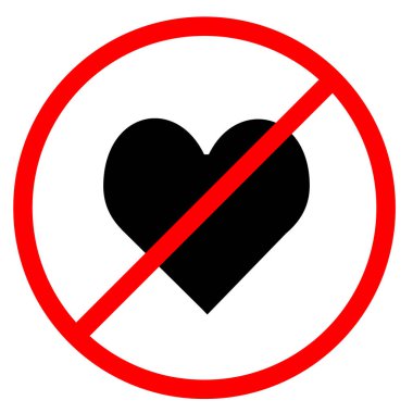 Kalp sembolü kırmızı çemberde. Kırmızı çizgi daire boyunca yansıtılıyor..