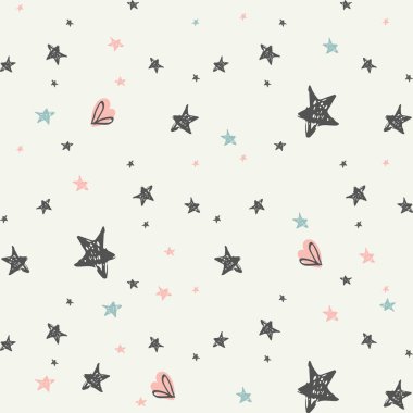 yıldız dikişsiz desen, sadece vektör illüstrasyon  
