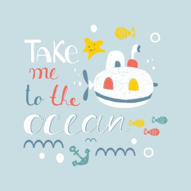 karikatür el çizimi vektör çizimi. Bebek tişörtü baskısı, moda baskısı tasarımı, çocuk giyimi, bebek partisi kutlaması ve davetiye kartı için kullanılabilir..