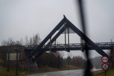 Norveç, 23 Kasım 2019: Sandefjord 'dan Sandefjord' a araba yolculuğu 