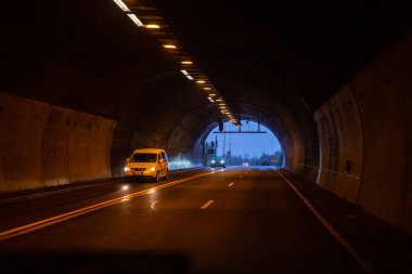 Norveç, 23 Kasım 2019: Sandefjord 'dan Sandefjord' a araba yolculuğu 