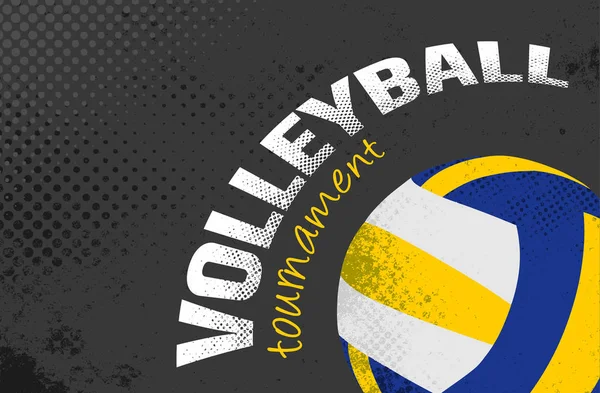 Sfondo pallavolo grunge — Vettoriale Stock