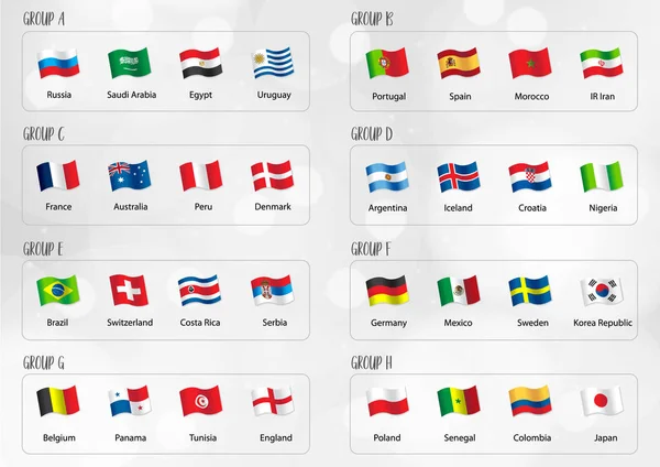 Futbol Şampiyonası 2018 bayrakları