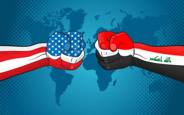 Relations Usa Irak États Unis Contre Irak — Image vectorielle