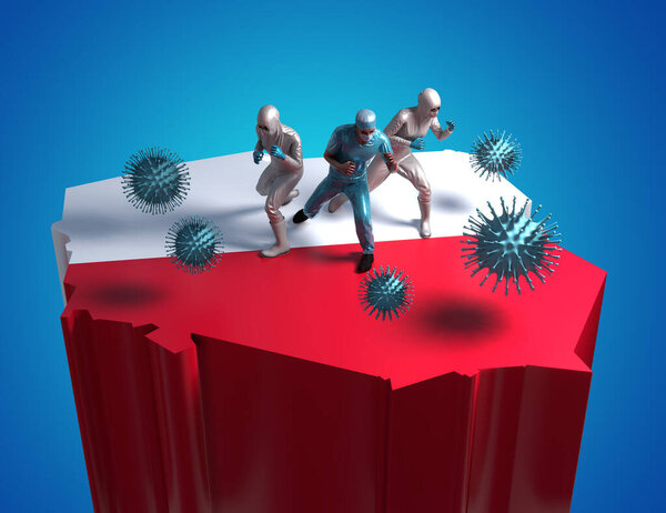 Heroic doctors and nurses are fighting coronavirus in Poland. Covid-19 attacks health care.