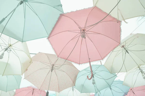 Umbrella pattern pastel — Stock Photo, Image
