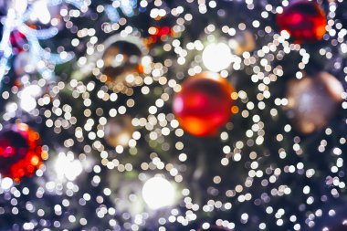 Noel ağacı Noel ve yeni yıl da için bokeh ile ışık