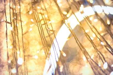 Noel ağacı Noel ve yeni yıl da için bokeh ile ışık