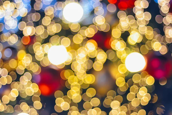 Světla na vánoční stromek s bokeh da Vánoce a nový rok — Stock fotografie